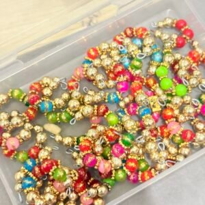 Rang-Birangi & Golden Beads Kade – Elegant Divine Bangles for Shringar 💫 - one pair