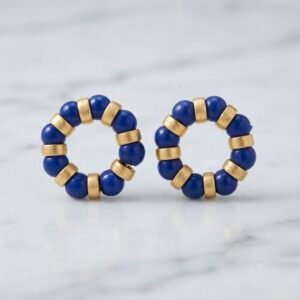 Royal Blue & Gold Beaded Kade – For Radha Rani, Laddu Gopal & Mata Rani 💙✨