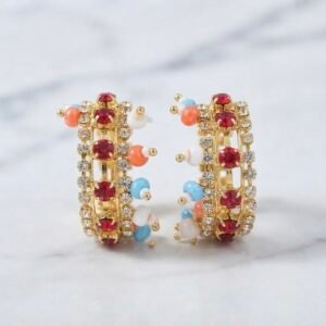 Ruby Pearl Jarkan Kundan Kade – For Radha Rani, Laddu Gopal & Mata Rani ❤️✨