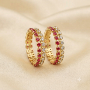 Ruby & Jarkan Kundan Kade – For Radha Rani, Laddu Gopal & Mata Rani ✨ Size 6 to 8 number