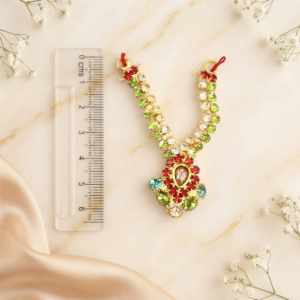 Multicolor Floral Teardrop Jarkan V-Shape Deity Haar (Laddu Gopal / Deity Jewellery)