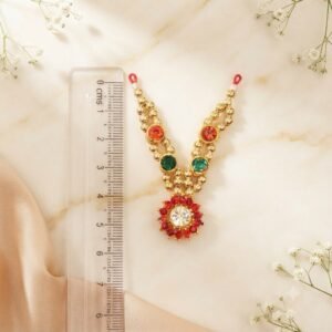 Regal Ruby & Emerald Stone Deity Haar
