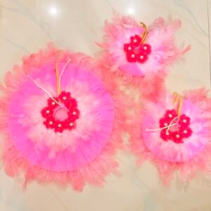 Pink Feather Laddu Gopal Poshaak